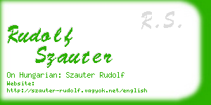 rudolf szauter business card